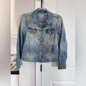 Signature Levi Strauss Light Blue Ombre Denim Jacket Women's Size Medium